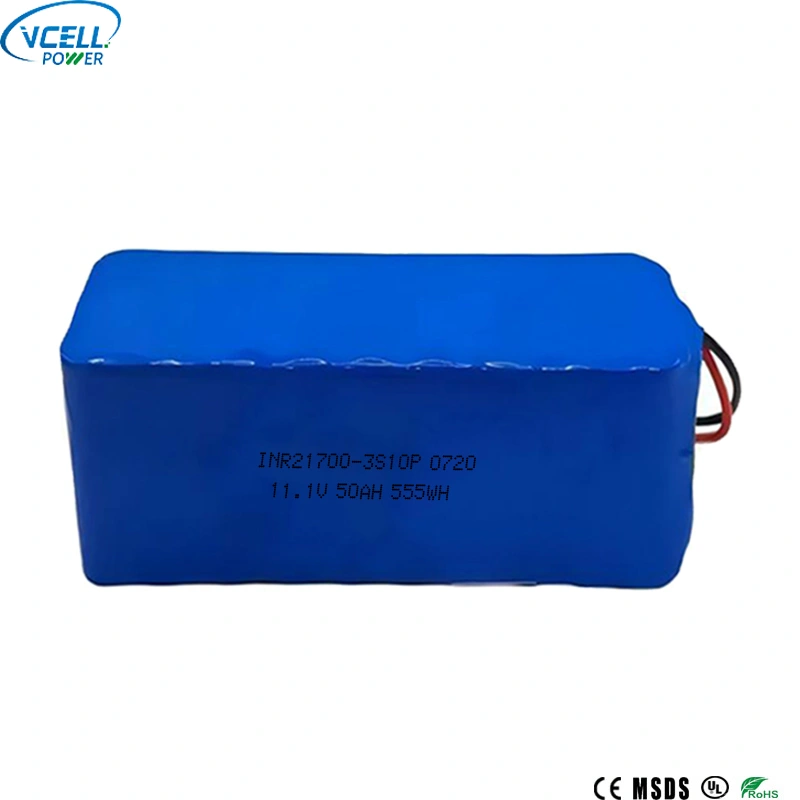 Pin sạc Li Ion 11.1V 50Ah 21700 3S10P